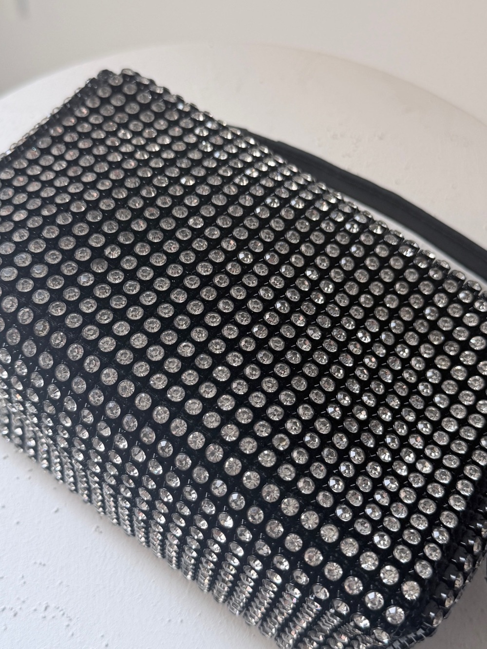 Vintage Black Rhinestone Embellished Crossbody Bag - Picture 6 of 13
